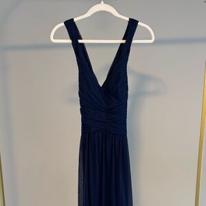 David’s Bridal Floor Length Bridesmaid Formal Dress / Gown - Marine